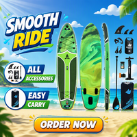 Planche à pagaie gonflable multi-usage 3,1-4 m en EVA/PVC, planche SUP portable pour le surf, la pêche, le kayak, les sports nautiques en plein air