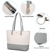 LOVEVOOK Sac à main et sac à bandoulière en cuir PU pour femme, ensemble de 3 pièces de luxe, grands sacs fourre-tout mignons pour femme