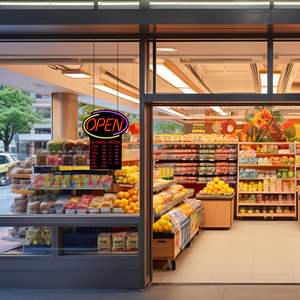 Enseigne LED personnalisée avec heures d'ouverture, néons multicolores ultra-lumineux pour magasin, bar - Product Image 6