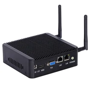 ELSKY mini pc ile rs232 ve lpt fansız J1900 dört çekirdekli 2.0GHz NANO PC ile 4 USB ve 1COM/RS232 (J1800 isteğe bağlı) cep pc