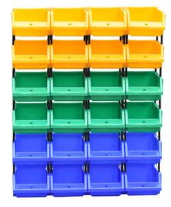Store Parts And Nestable Open Front Craft Box Plastic Giant Warehouse Clear Storage Bin Stackable