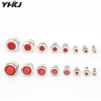 Voyant lumineux à LED en métal 6mm8mm12mm16MM signal lumineux de travail d'alimentation étanche avec fil 3v 5v 6V 220V