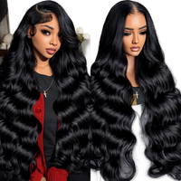 Perruque sans colle HD pour cheveux brésiliens vierges, avec bords crépus 4C, dentelle pré-coupée, densité 250%, prête à porter