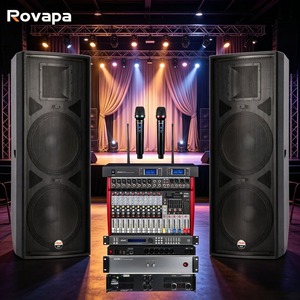 Système de sonorisation PA haute puissance à gamme complète, ensemble audio complet, haut-parleur, amplificateur, mixeur sans fil pour événements sur scène en direct, gamme complète PA - Product Image 1
