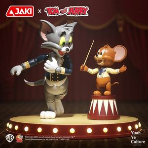 Nouvelle série JAKI Cat Mouse Conductor : Figurines sculptées à la main en plastique, ornements animaux, cadeaux tendance pour la décoration de bureau - Product Image 5