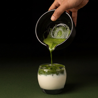 Ensemble de matcha en porcelaine de style japonais, capacité de 450 ml, bol à thé élégant et luxueux, bec en bec d'aigle, fouet en bambou Chasen, poignée antidérapante