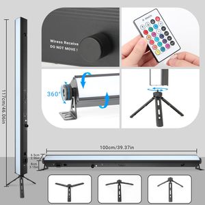 90 Wát Battery Powered RGB 3in1 <span class=keywords><strong>LED</strong></span> 2.4 Gam không dây DMX điều khiển Pixel thanh ánh sáng với đứng và từ xa cho điện thoại di động DJ - Product Image 5