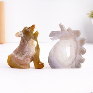 Vendita all'Ingrosso di Figurine in Agata Drusa Naturale Intagliate a Forma di Stella, <span class=keywords><strong>Luna</strong></span>, Farfalla, Cuore e Tartaruga, Pietra Curativa in Cristallo, Ornamento per Arredamento Casa - Product Image 4