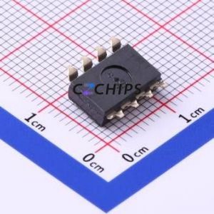TO-04 DIP Switch SMD-8P,6.3x10.2mm Switch Flat Toggle, Raised Type 4 2.54mm Black - Product Image 2