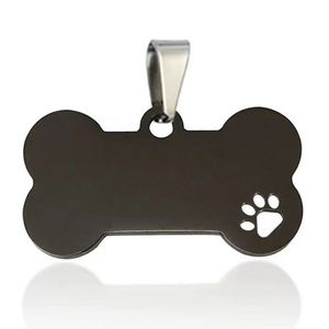 Placa de Identificación Personalizada para Mascotas en Forma de Hueso, Grabada, de Aluminio, con Collar, Placa de Nombre Metálica Personalizada para Mascotas - Product Image 3