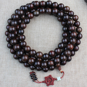 Lao Rosewood 15mm 108-<b>Bead</b> <b>Bracelet</b> Buddhist Rosary Unisex Jewelry For <b>Men</b> Women Couples Yoga Accessories - Product Image 3