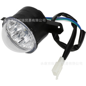 Faro LED Little Bull de 12V con 6 lentes para motocicleta, ATV, moto de playa, par de luces delanteras para mejora y reequipamiento - Product Image 2