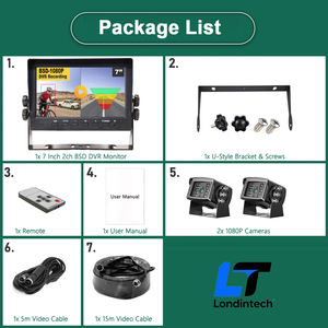 7 "סיפים מסך <span class=keywords><strong>dvr</strong></span> מסך מפוצל מסך מפוצל עם מובנה bsd ai זיהוי 2x 1080p תצוגה אחורית מצלמות לילה עבור rv - Product Image 6