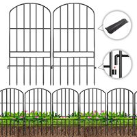 Clôture de jardin temporaire en métal antirouille sans creuser pour cour, patio, animaux domestiques et parterres de fleurs - 81 cm H x 10,8 m L, 15 panneaux, portail facilement assemblable