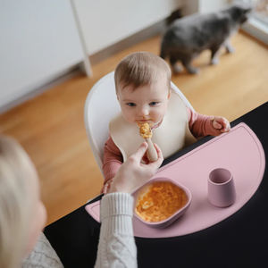 Manteles individuales de silicona antideslizantes para mesa con bordes elevados para niños pequeños, vajilla para niños, tiempo de alimentación - Product Image 6