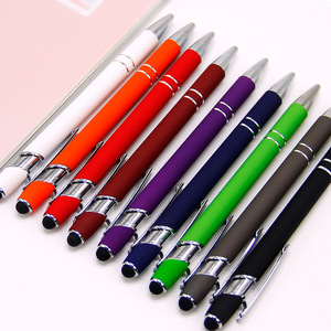 Stylo bille professionnel 2-en-1 avec stylet promotionnel pour écran tactile, largeur d'écriture 1,0 mm, logo personnalisé, livraison directe usine, stylo métallique tactile - Product Image 2