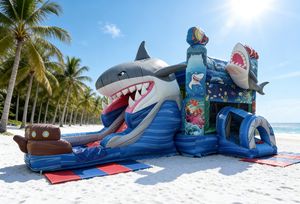 Castelo Inflável Comercial em Forma de Tubarão para Crianças e Adultos - Product Image 5