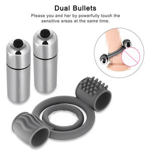 Männliche Kugel Penis Ring Prostata Silikon Massage gerät Vibrierender Penis Ring Orgasmic Sexspielzeug für Männer - Product Image 3