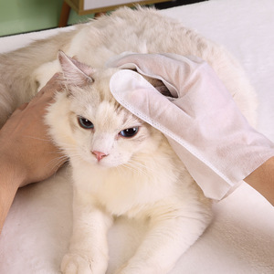 Gants de nettoyage pour animaux de compagnie Ruan Xiu pour chats, lingettes jetables pour l'élimination des poils, le bain et la désodorisation, 500 pièces par carton - Product Image 1