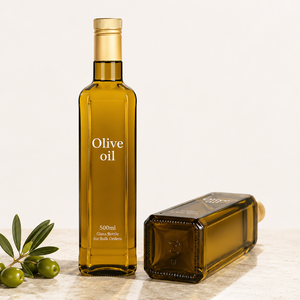 Botella de Vidrio para Aceite de Oliva Marrón Mate de 100ml, 200ml, 250ml, 500ml, 750ml, 1000ml, Diseño Elegante para Uso en Restaurantes - Product Image 2