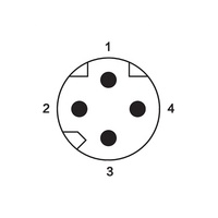 Conector de Latón con Carcasa de Acero Inoxidable, Montaje en Panel Trasero, Macho de 4 Pines, Código D, IP67, Impermeable, para PCB Automotriz