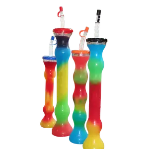 Novelty Frozen Cocktail Minum Cup Souvenir Leher Panjang Cangkir Halaman Es Gelembung Ganda untuk Bar Daiquiri