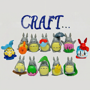 10 món/bộ Mô hình hoạt hình <span class=keywords><strong>Totoro</strong></span> HG-129 Thu nhỏ Tranh vẽ thủ công Đồ sưu tầm Trang trí sân vườn Nhựa Phô mai Mèo Anime Mini - Product Image 3