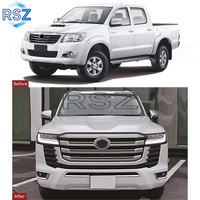 RAYSEZE pour Toyota 2006 2015 HILUX Vigo 2016 Revo Facelift Kit Upgrade 2023 LC300 Kit Carrosserie Capot Aile Phare