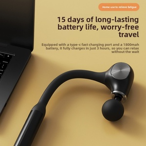 Pistola de Masaje Profesional de Mano con Mango Largo para Relajación Muscular de Cuerpo Completo, Dispositivo Eléctrico Multifuncional con Cabezal Curvo - Product Image 4