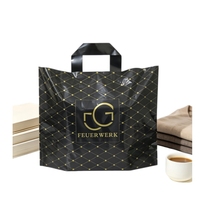 Sacs en plastique avec poignées en corde, personnalisables, pour la vente en gros, disponibles en stock, pour le commerce de détail, les vêtements et les cadeaux