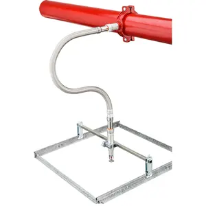 FM UL Fire Protection System Stainless Steel Sprinkler Drops 1 Inch Unbraided Sprinkler Fire Fighting Braided Flexible Hose