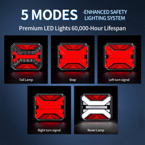 Kit <span class=keywords><strong>de</strong></span> feux arrière magnétiques sans fil à LED pour remorques, camping-cars, bateaux, camions, portée radio 30 mètres - Product Image 6