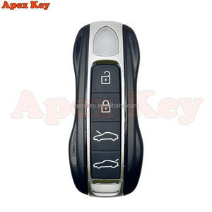 Étuis de clés de remplacement noirs de haute qualité et élégants pour Porsche avec autocollants pour la création de cadres photo artistiques - Product Image 4