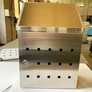 Caja de conexiones eléctricas para exteriores, de chapa de acero inoxidable, barato, de alta calidad, ip 66 ip65, resistente al agua