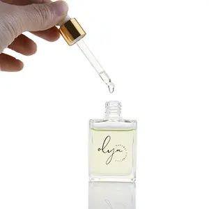 Hot Koop Vierkante Transparant Amber Zwart Haar Olie Fles Dropper Rechthoek Voor Essentiële Olie Parfum 15Ml 30Ml 50Ml 100Ml