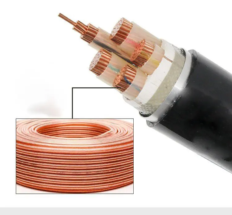 0.6/1KV Low-voltage 4-core 95mm 240mm2 PVC Insulated And Armored Underground Power Cable