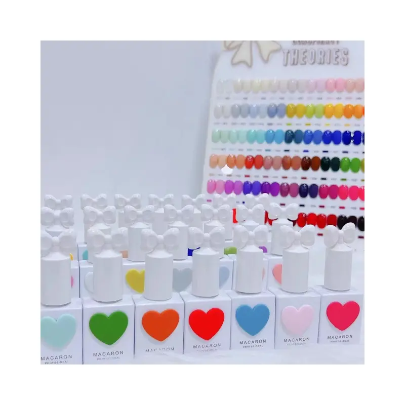 Großhandel Macaron Sweetheart 58 Farben Gel Nagelfärbung Polnisch Set Uv Gel Polish für Nagelkunstzubehör Salon