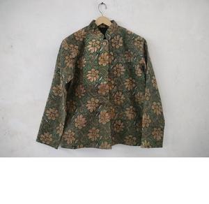 เสื้อโค้ทกิโมโน Kantha ลายดอกไม้ใส่กลับด้านได้ทำด้วยมือเสื้อโค้ทอินเดีย - Product Image 2