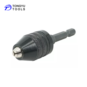 Mini Keyless khoan <span class=keywords><strong>chuck</strong></span> 0.3-8 mét với 1/4 "Hex <span class=keywords><strong>Shank</strong></span>, thay đổi nhanh chóng Adapter chuyển đổi cho tác động điều khiển, tuốc nơ vít & khoan - Product Image 1