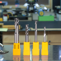 Fraise en carbure de 4mm à cannelure unique Fraise CNC à angle d'hélice 45 Fraise combinée en alliage de tungstène et de cobalt ODM/OEM