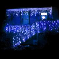 Cadena de luces LED de carámbano, decoraciones navideñas impermeables para interiores/exteriores, IP65 para vacaciones, bodas, borde de techo con Control remoto