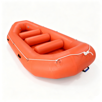 Bateau de rafting pour 8 personnes, 13 pieds (395 cm), résistant à l'usure et aux UV, avec plancher renforcé