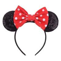 Bandeau de fête dessin animé souris grande vague point oreille bandeau Micky bébé bandeaux