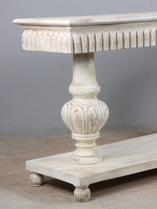 Table console en bois artisanale avec espace de rangement, table d'appoint décorative pour entrée, salon et décoration intérieure - Product Image 6