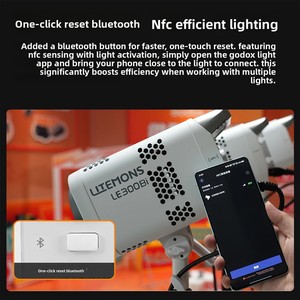 Godox LE200/300/600W Lumière d'appoint bicolore pour diffusion en direct avec contrôle DMX/télécommande pour la photographie vidéo professionnelle et les présentateurs - Product Image 4