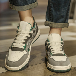 Men's Retro Color-<b>block</b> Low-top Sneakers 2026 Spring New Fashion Casual Shoes - Product Image 4