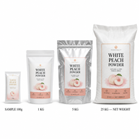 Witte perzikpoeder, wateroplosbaar wit perzikfruitpoeder, instant perzikpoeder, vaste drank