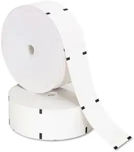 Papel térmico 65gsm 80*200*25mm para máquina ATM NCR con marca de Sensor negro El lado térmico está afuera