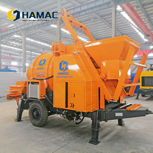 Minibomba de Hormigón con Mezcladora, 5.5KW, Eléctrica, Portátil, Mezcladora de Cemento de Acero, Descarga Manual, para Uso en Pequeñas Fábricas - Product Image 1