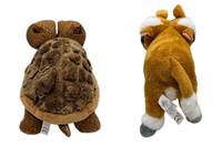 Jouets en peluche personnalisés cerf et tortue à deux têtes, doudous brodés avec doublure en maille, poupées en peluche fantaisie, cadeau de collection